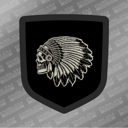 Native American Headdress Emblem - Fits 2009-2018 RAM Tailgate