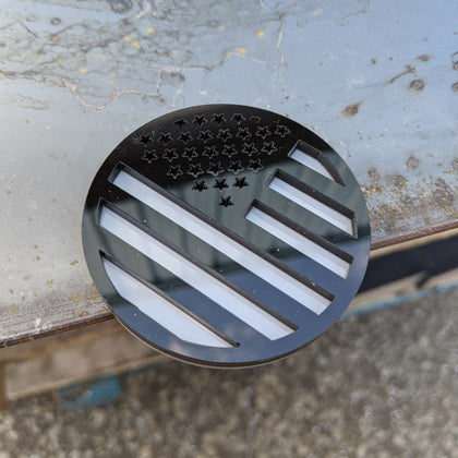 American Flag Badge Pair- by Ikonic BadgesJeep® Trail Rated® Replacement Badge - Black on Gray