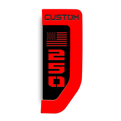Fender Badge Replacements  by Main Event Emblems- American Flag 250 - Fits 2017+ Ford® Super Duty®